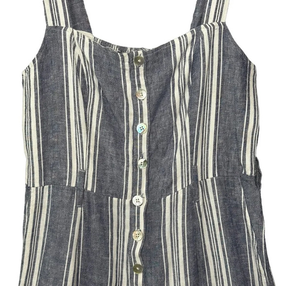 Rails Kyra Linen Rayon Blue White Striped Jumpsuit Sz: Small - Picture 6 of 13